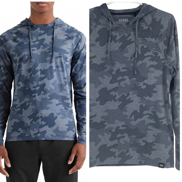 RHONE NWT MEN’S REIGN HOODIE PULLOVER NORDSTROM ANNIVERSARY CAMO PRINT SMALL - Picture 1 of 11